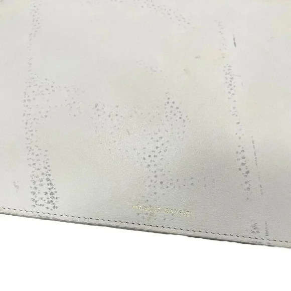 Mansur Gavriel White Leather Clutch Purse - Picture 3 of 7